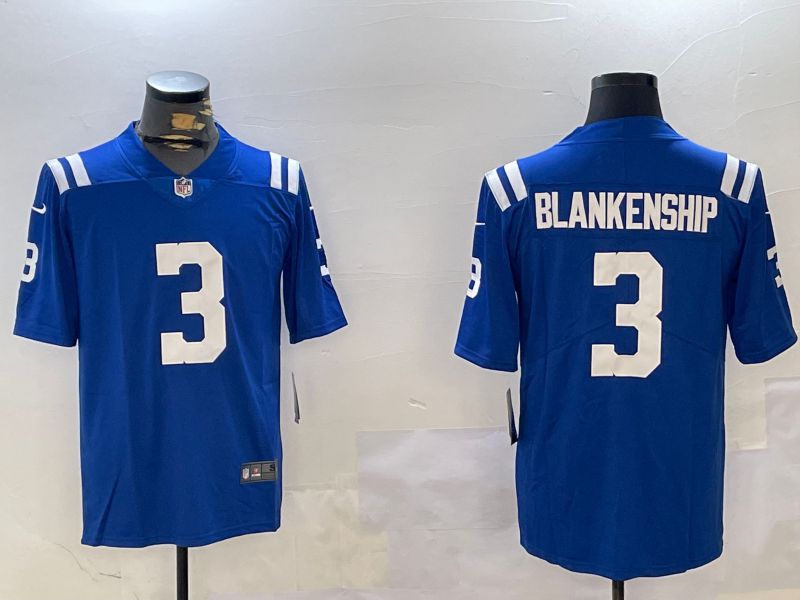 Men Indianapolis Colts #3 Blankenship Blue Second generation 2024 Nike Limited NFL Jersey style 1->minnesota vikings->NFL Jersey